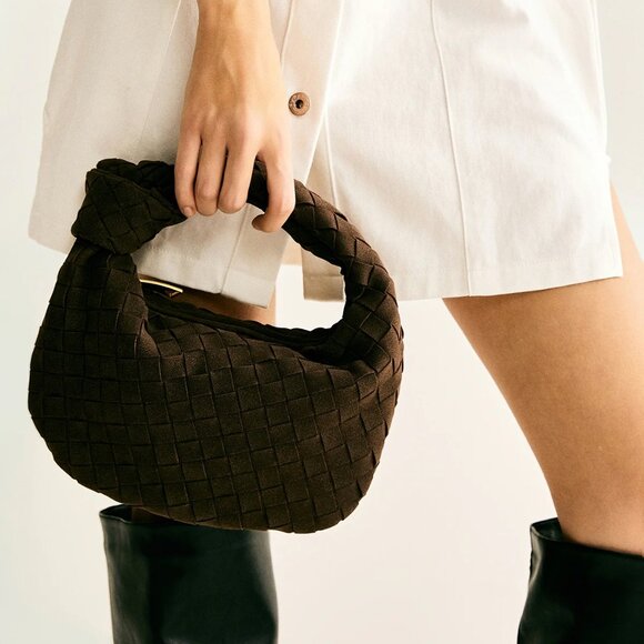NWT! Commense Rounded Woven Knotted Bag - Picture 1 of 4